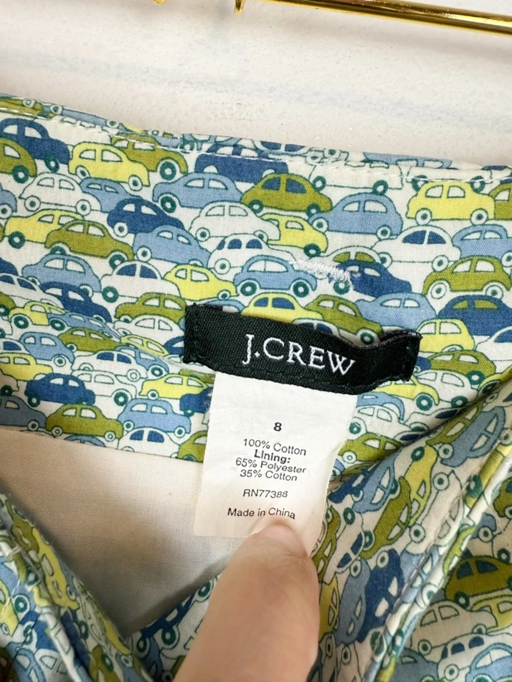 Vintage J. Crew Green Pleated Car Taxi Cab Skirt Size 8